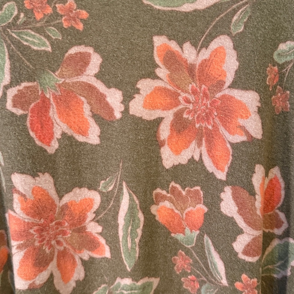 LuLaRoe Floral “Sarah” Duster Super Soft Knit Cardigan - Picture 5 of 7